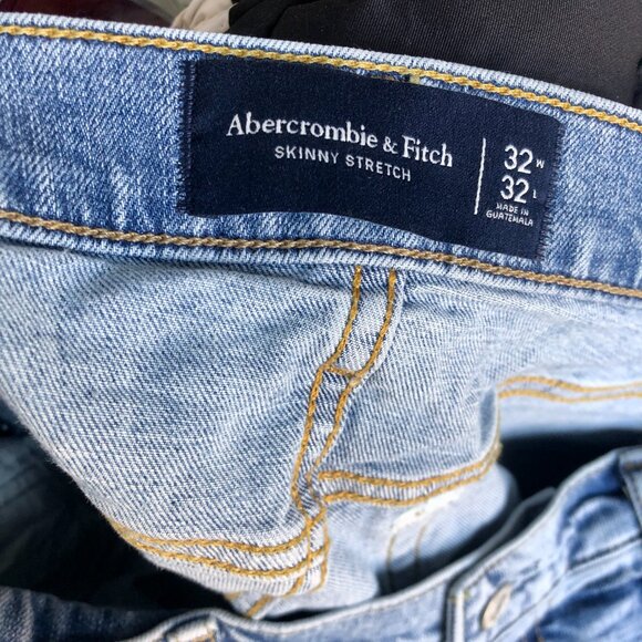 [MEN]Abercrombie & Fitch Skinny Stretch Distressed Jeans W32 L32 (Loose fit W34) - Picture 6 of 10